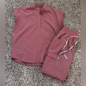 Figs Mauve Scrub Top & Bottom set